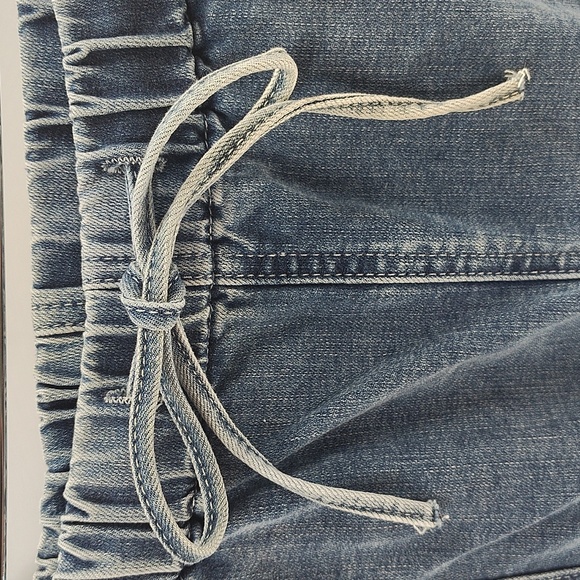 Laurie Felt LA Light Cotton Clean Jean Jogger Denim Pants Size XL Front Pockets - Picture 5 of 8